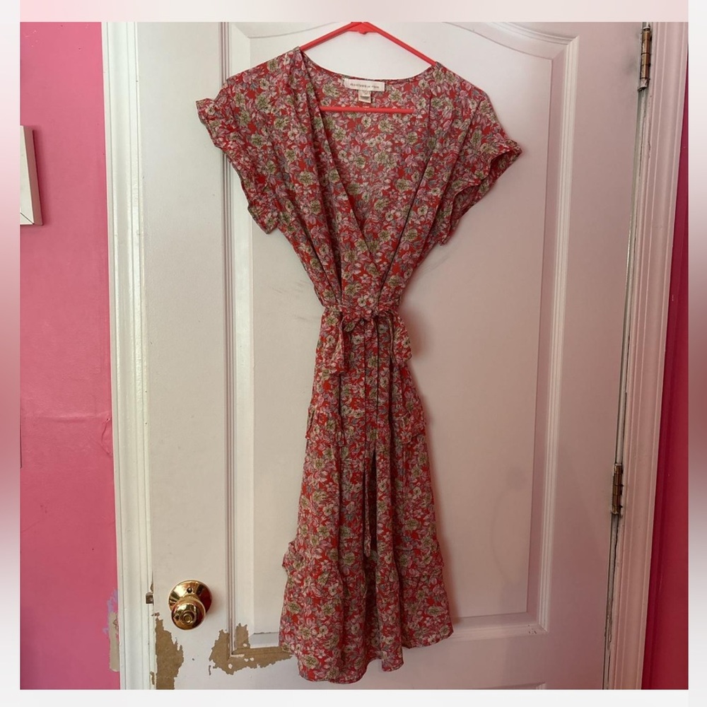 Monteau Pink Floral Maxi Dress